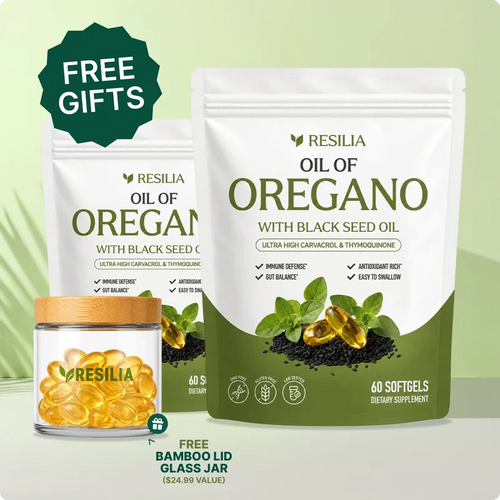 Resilia Oil Of Oregano Softgels with Black Seed Oil - 60 Softgels