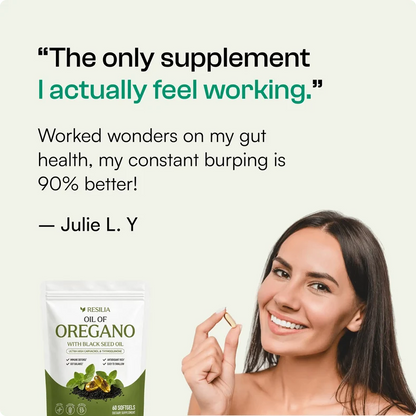 Resilia Oil Of Oregano Softgels with Black Seed Oil - 60 Softgels