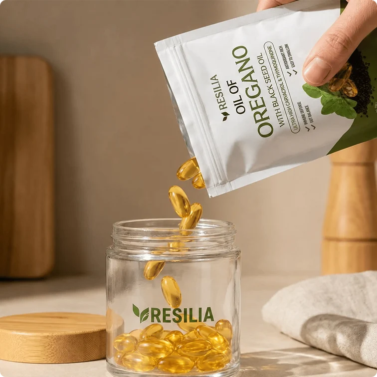 Resilia Oil Of Oregano Softgels with Black Seed Oil - 60 Softgels