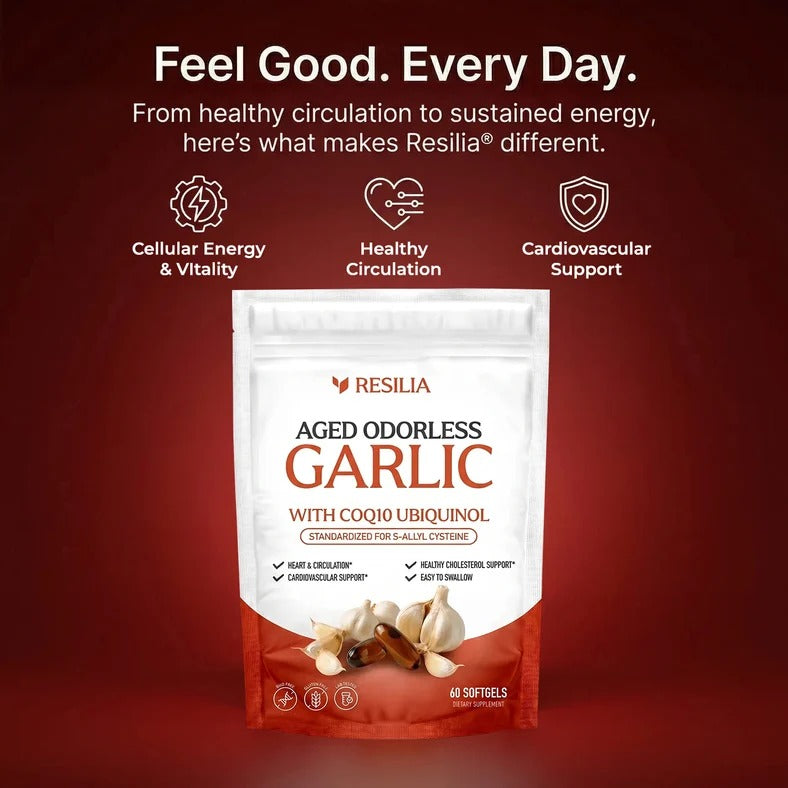 Resilia Odorless Aged Garlic Softgels (60 Count)