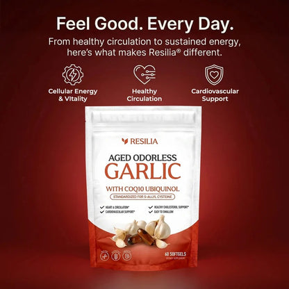 Resilia Odorless Aged Garlic Softgels (60 Count)